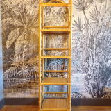 Vintage rattan shelf