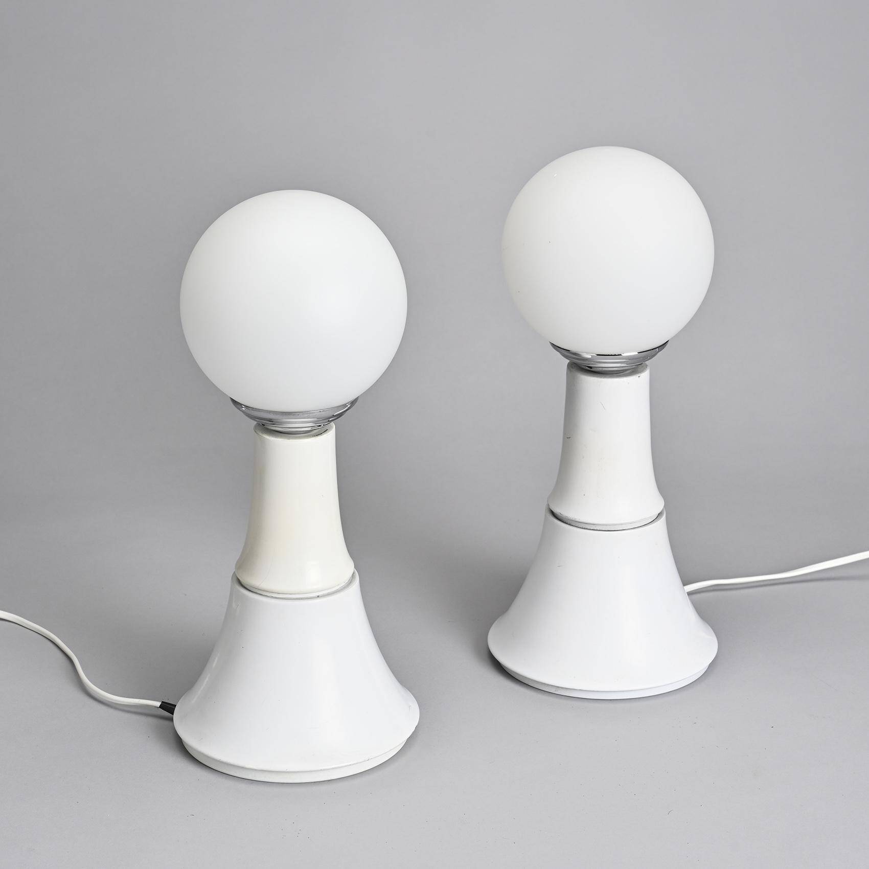 Pair of bedside lamps, circa 1970