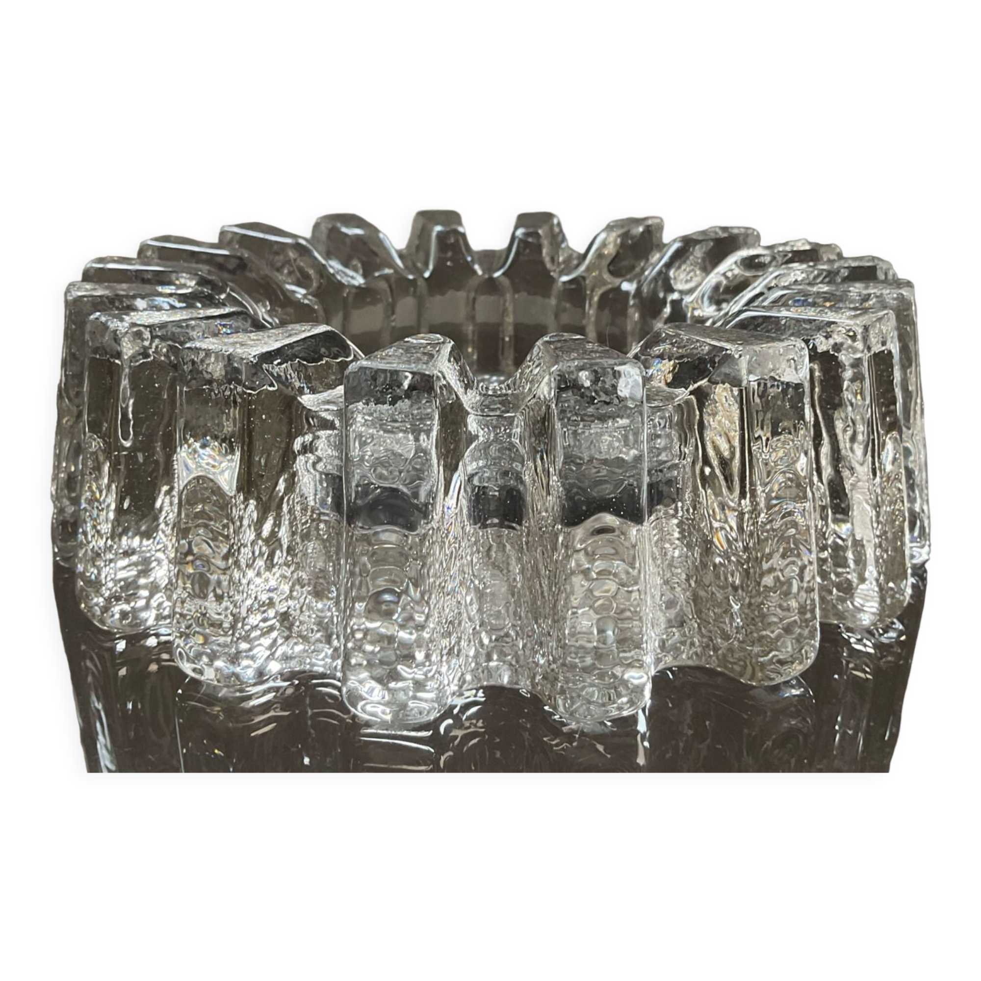 Vintage molded glass pocket vacuum