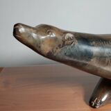 Polar bear, bronze pierre chenet.