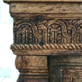 Antique Carved wooden chest with plant motif Renaissance period