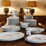 English earthenware service, CP monogram, ducal crown, 109 pieces