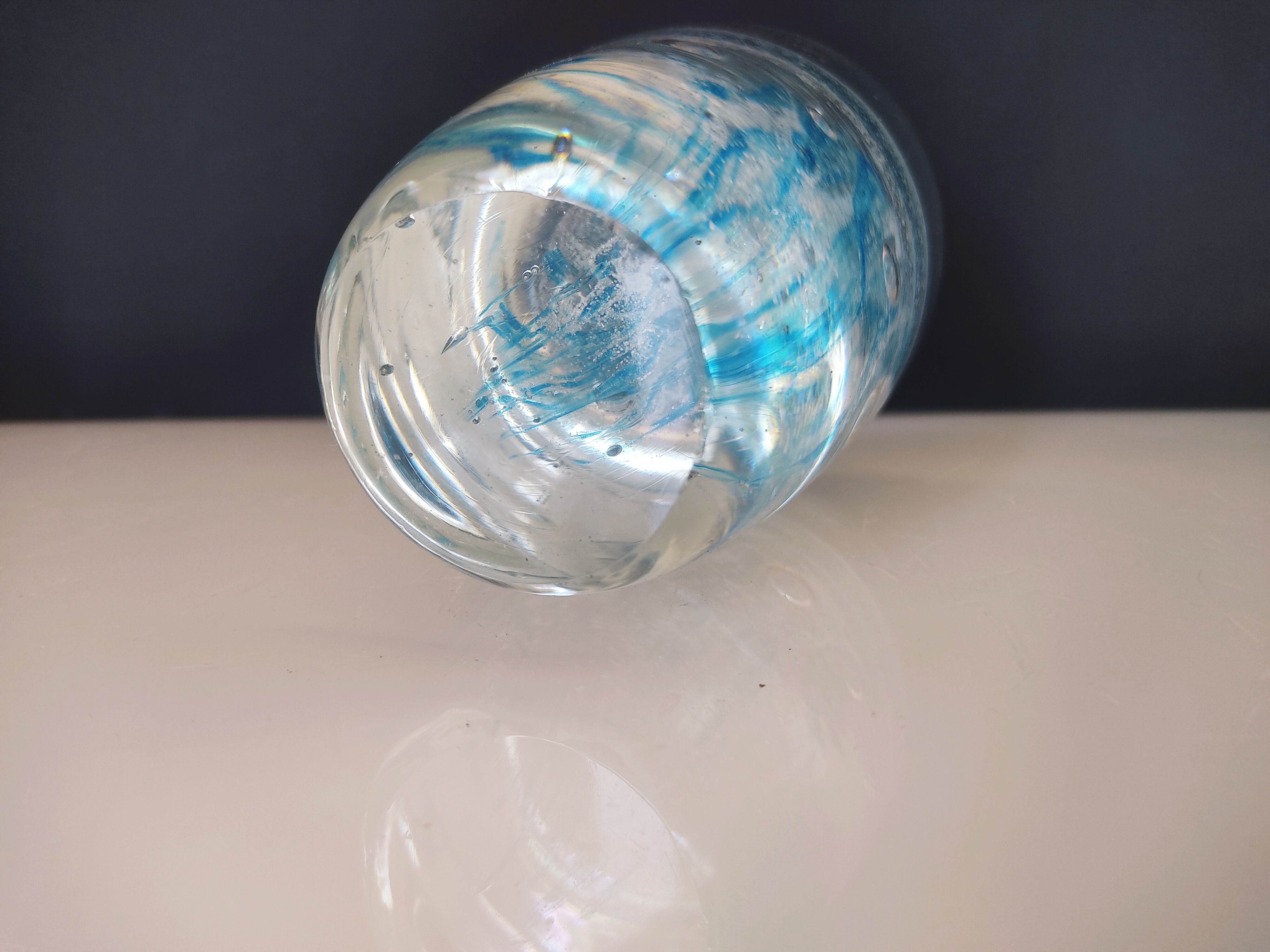 Blue jellyfish paperweight
