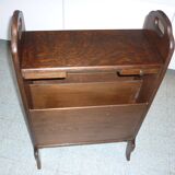 Magazine rack with ashtrays, wooden end table