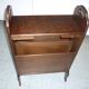 Magazine rack with ashtrays, wooden end table