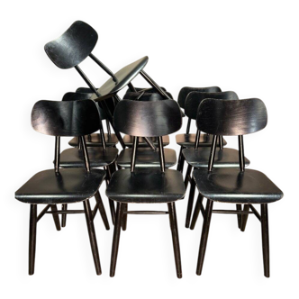 Set of 10 Scandinavian style chairs