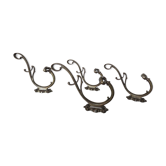 4 hooks Art Nouveau bronze