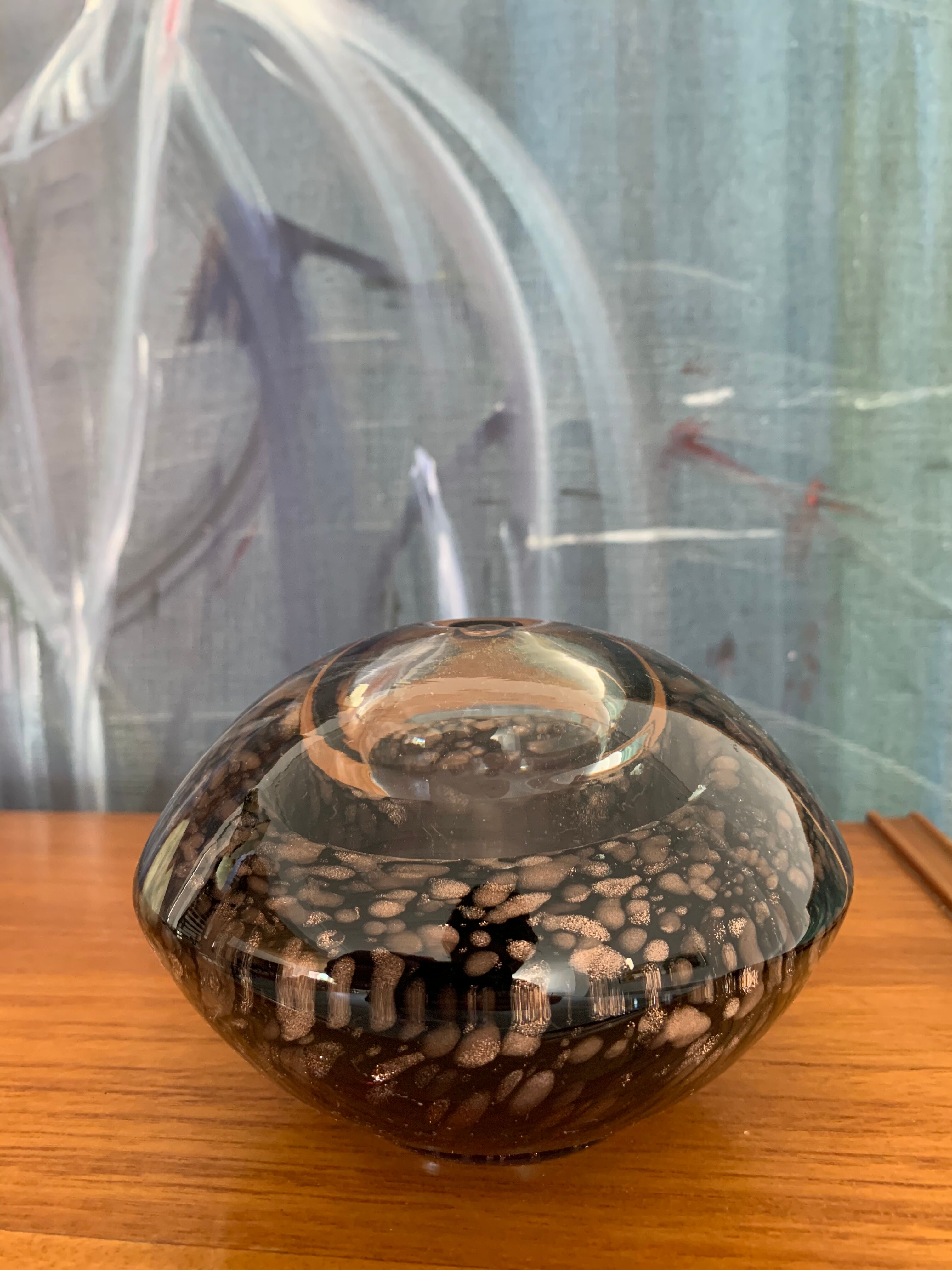 Murano inclusions paper paper press vase