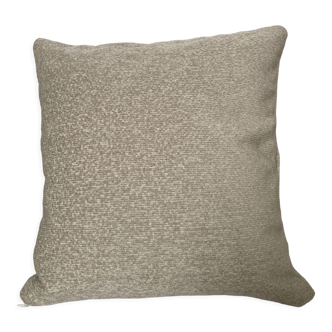 Coussin blanc cassé beige effet velouté