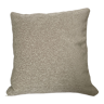 Off-white beige velvety effect cushion