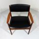 Armchair in teak & leather by Frem Røjle, Denmark