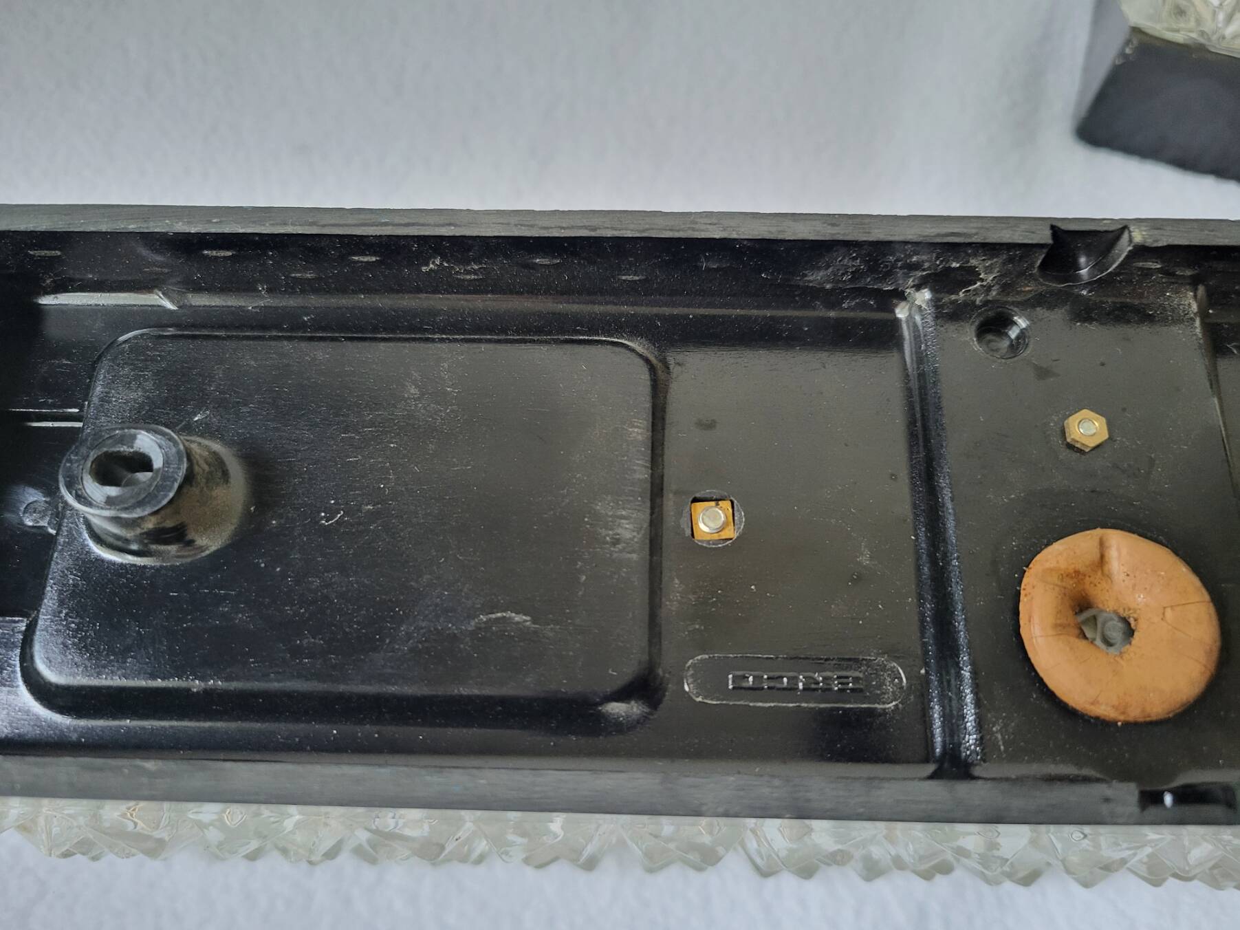 Erco Glass and Bakelite Wall Sconces 1960s, Set of 2 Vintage