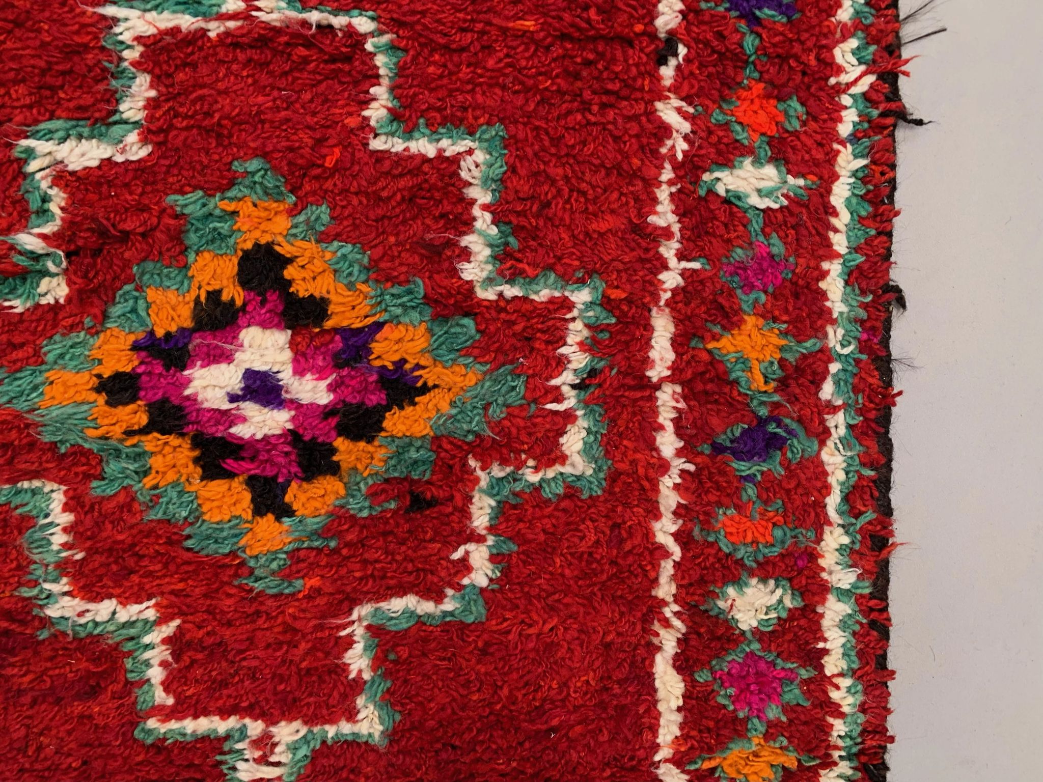 Vintage Turkish  Tribal Runner 330x90 cm veg dye wool rug tribal, handmade
