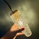 Vintage glass tulip suspension with diamond tip (SE10)