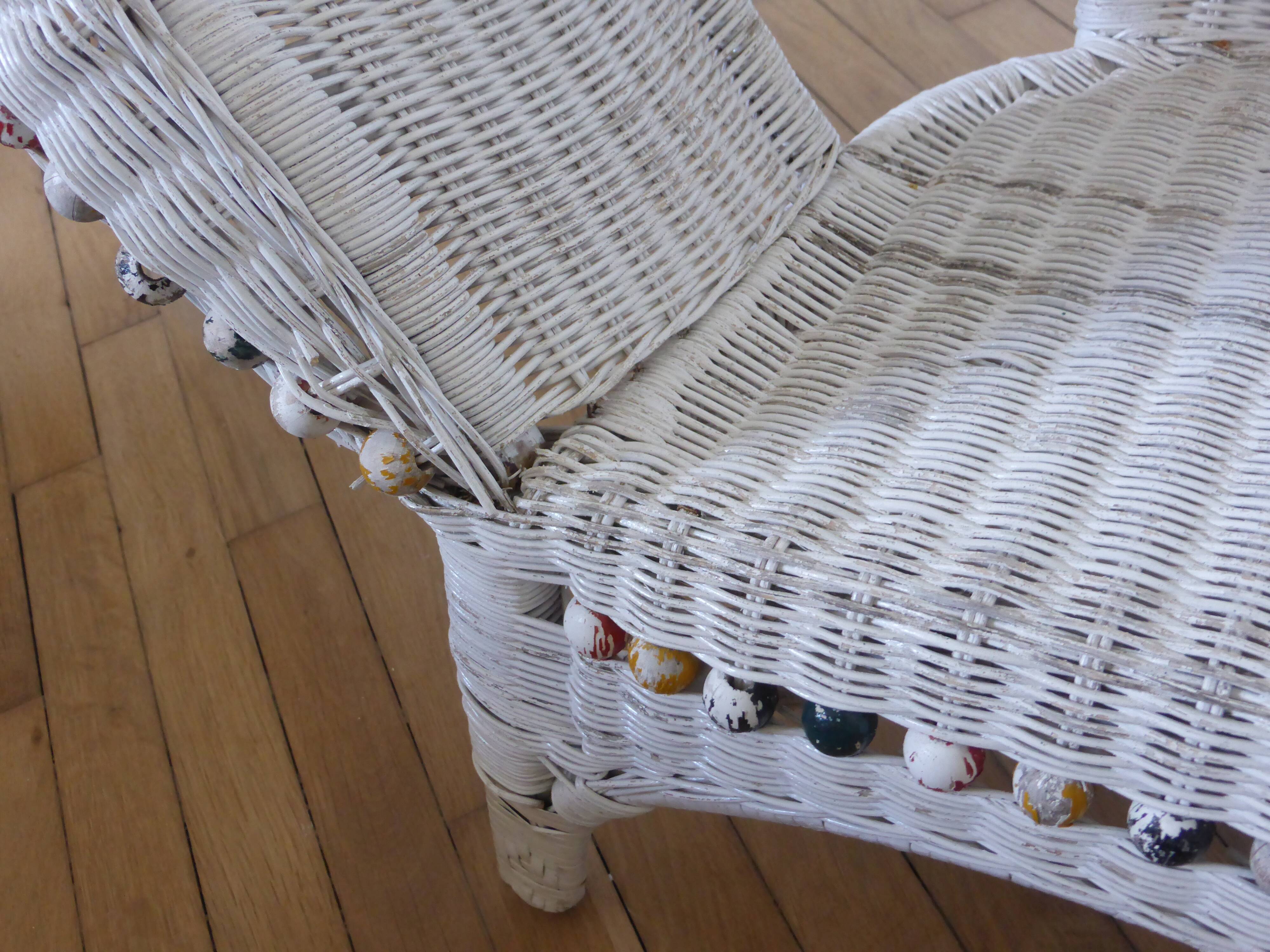 Armchair, child rattan seat