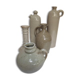 Set of sandstone bottles and pitchers