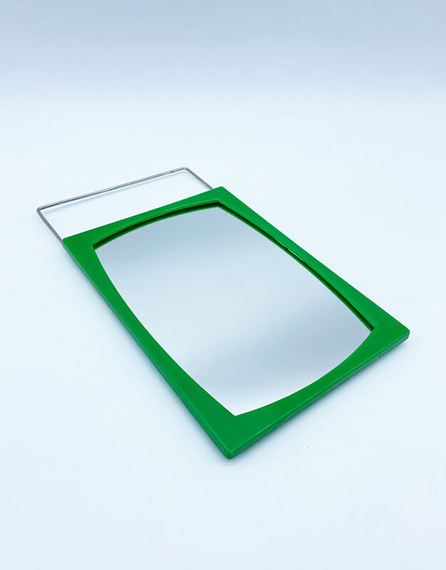 Green barber mirror