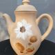 Vintage teapot white dogwood flower hand decoration
