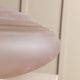XXL pink Murano glass table lamp with white metal base, postmodern Memphis style, Italian 1980s