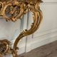 Louis XV style console in carved and gilded wood, circa 1880.