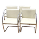 Suite de 4 fauteuils design tubular, Italie