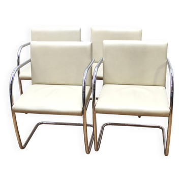 Suite de 4 fauteuils design tubular, Italie