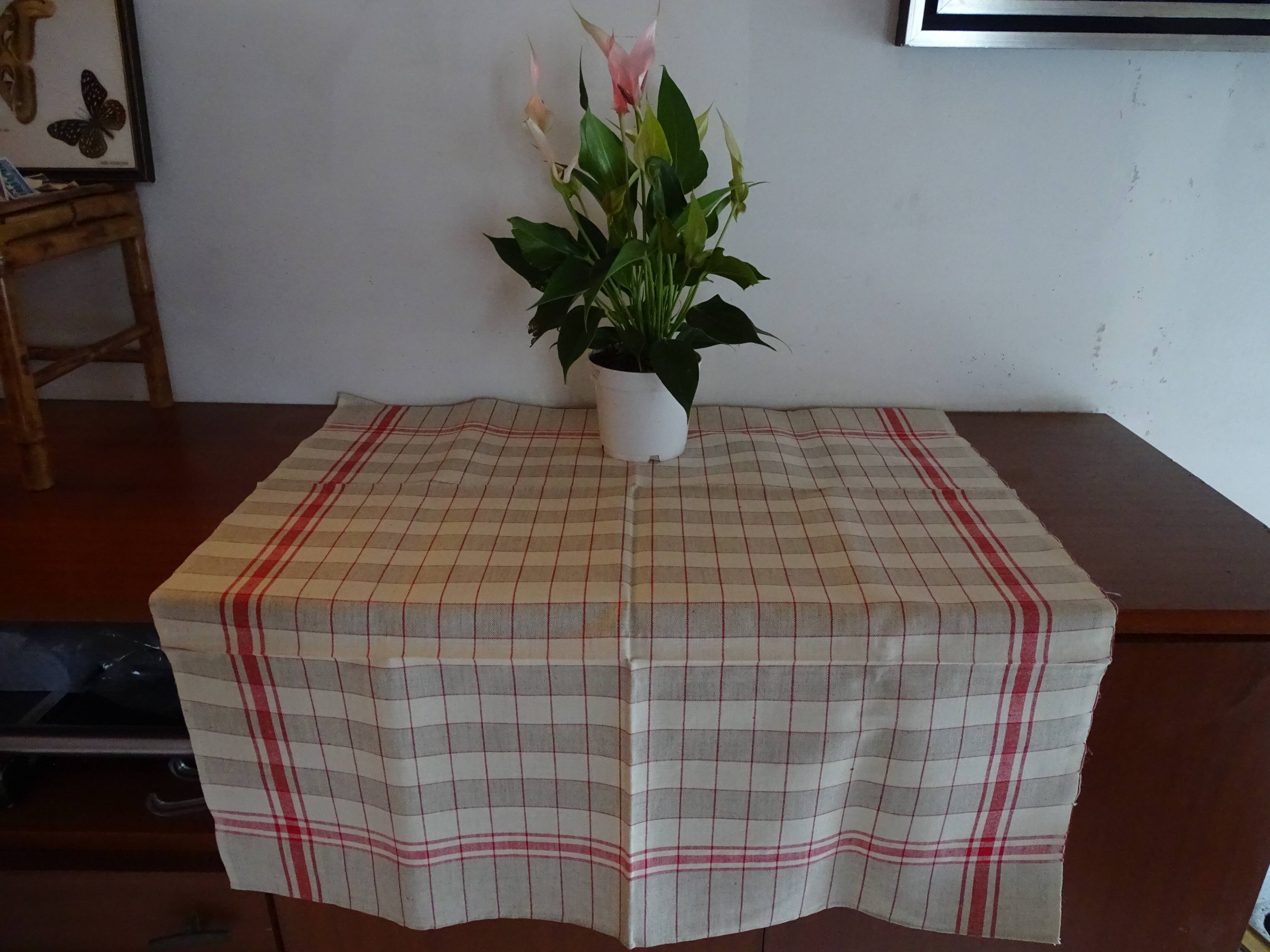 6 antique tea towels vintage cotton Métis 74 x 74