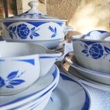 Table service Digoin Sarreguemines - blue and white