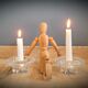 Duo candlesticks glass reims 2