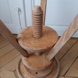 Ancien tabouret d'architecte reglable en bois massif