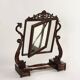 Small antique psyché mirror in mahogany and poplar, Italy, 19th century.