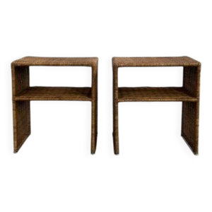 Tables de Chevet en osier,
