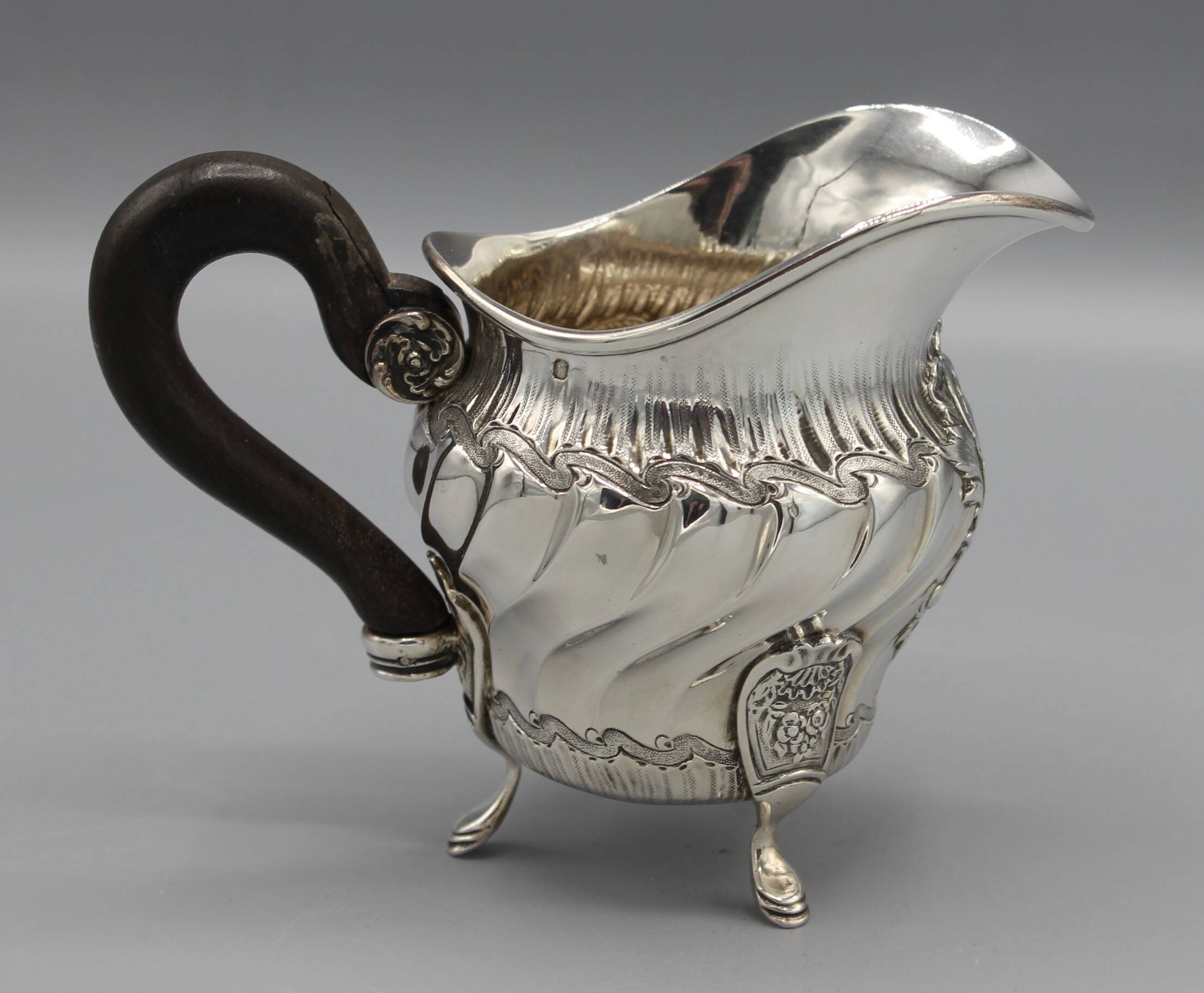 Old solid silver milk pot creamer minerve maison cardeilhac paris 19th century