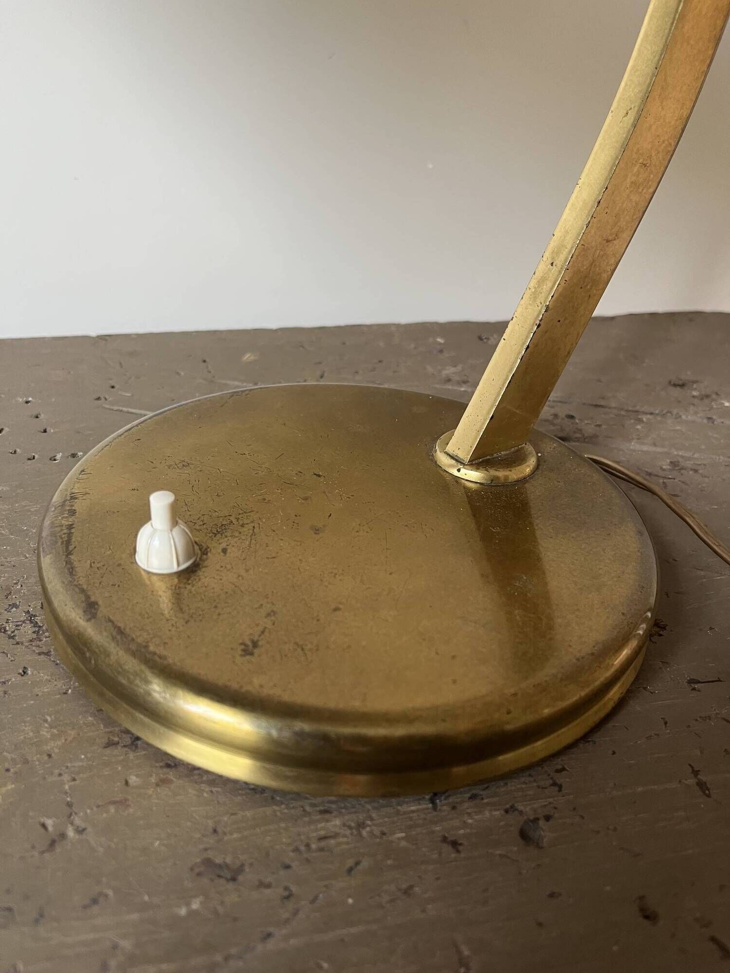 Bauhaus desk lamp in brass by Egon Hillebrand