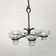 Suspension porte-bougies en métal et verre danois, 1960