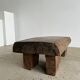 Asian solid wood quadripod brutalist coffee table H30 L81 l42