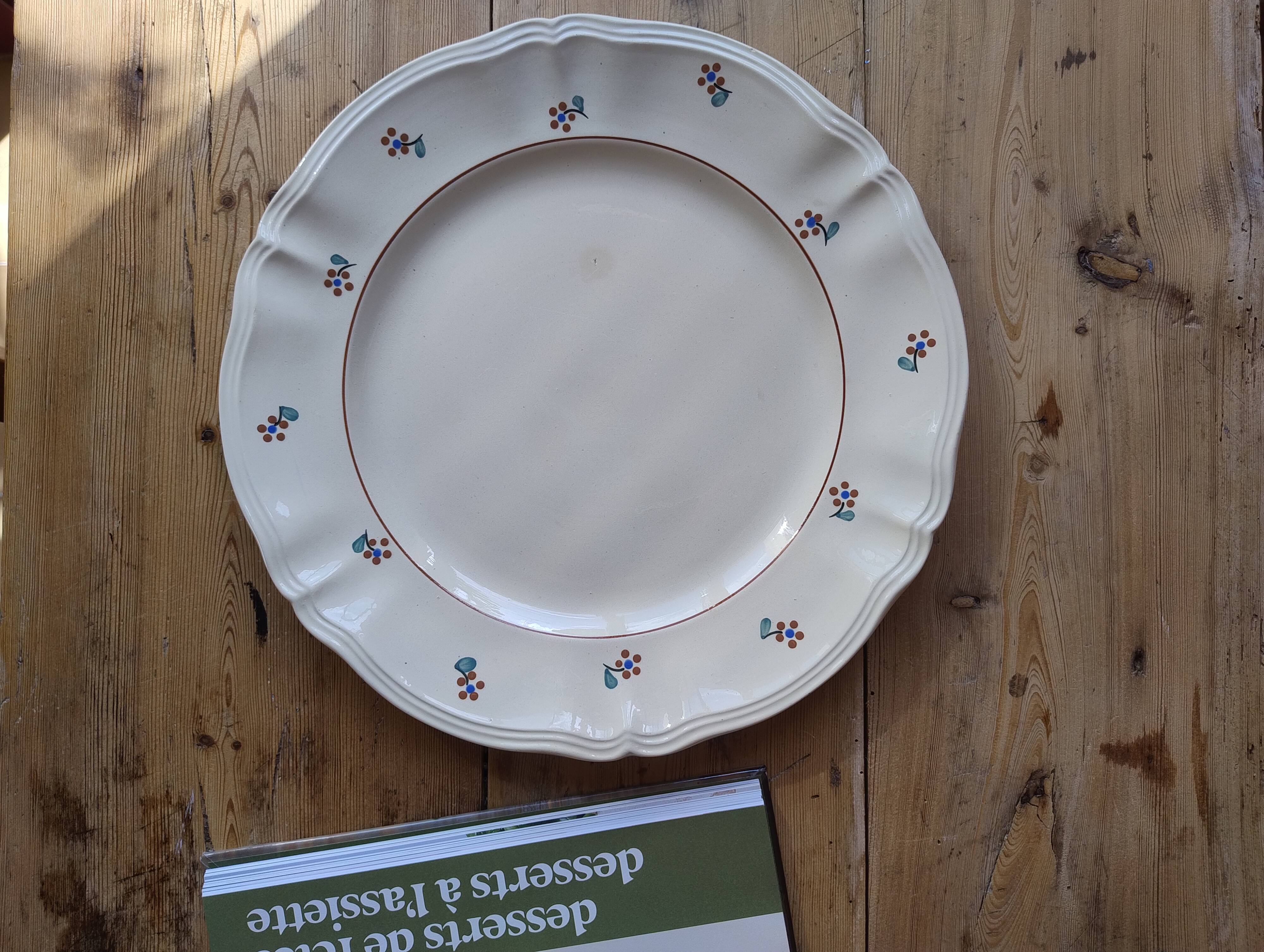 Vintage serving dish in earthenware Digoin & Sarreguemines Arromanches