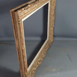 Montparnasse frame with keys carved ceruse wood 62x53 cm, foliage 46x38 cm SB