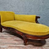Meridian bench or recamier Napoleon III era mahogany