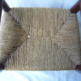 Wooden child's chair and mulched seat