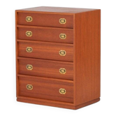 Commode danoise moderne du milieu du siècle en teck par Henning Korch, années 1960.