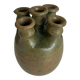 Vase with five necks in glazed stoneware