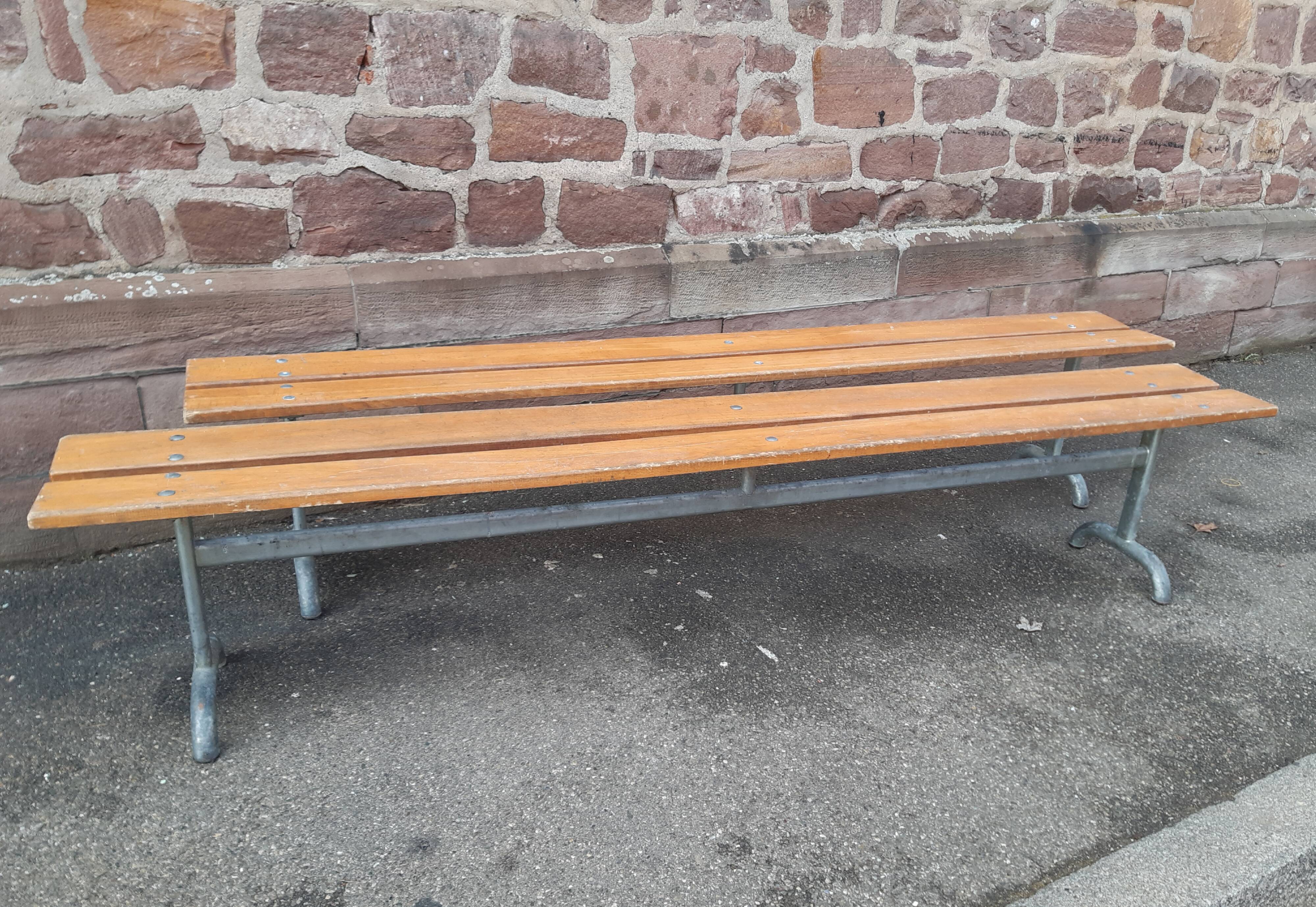 Vintage adult industrial bench