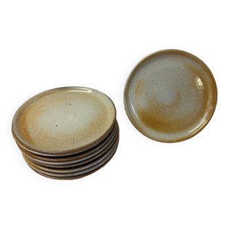 Set of 9 marsh sandstone dessert plates