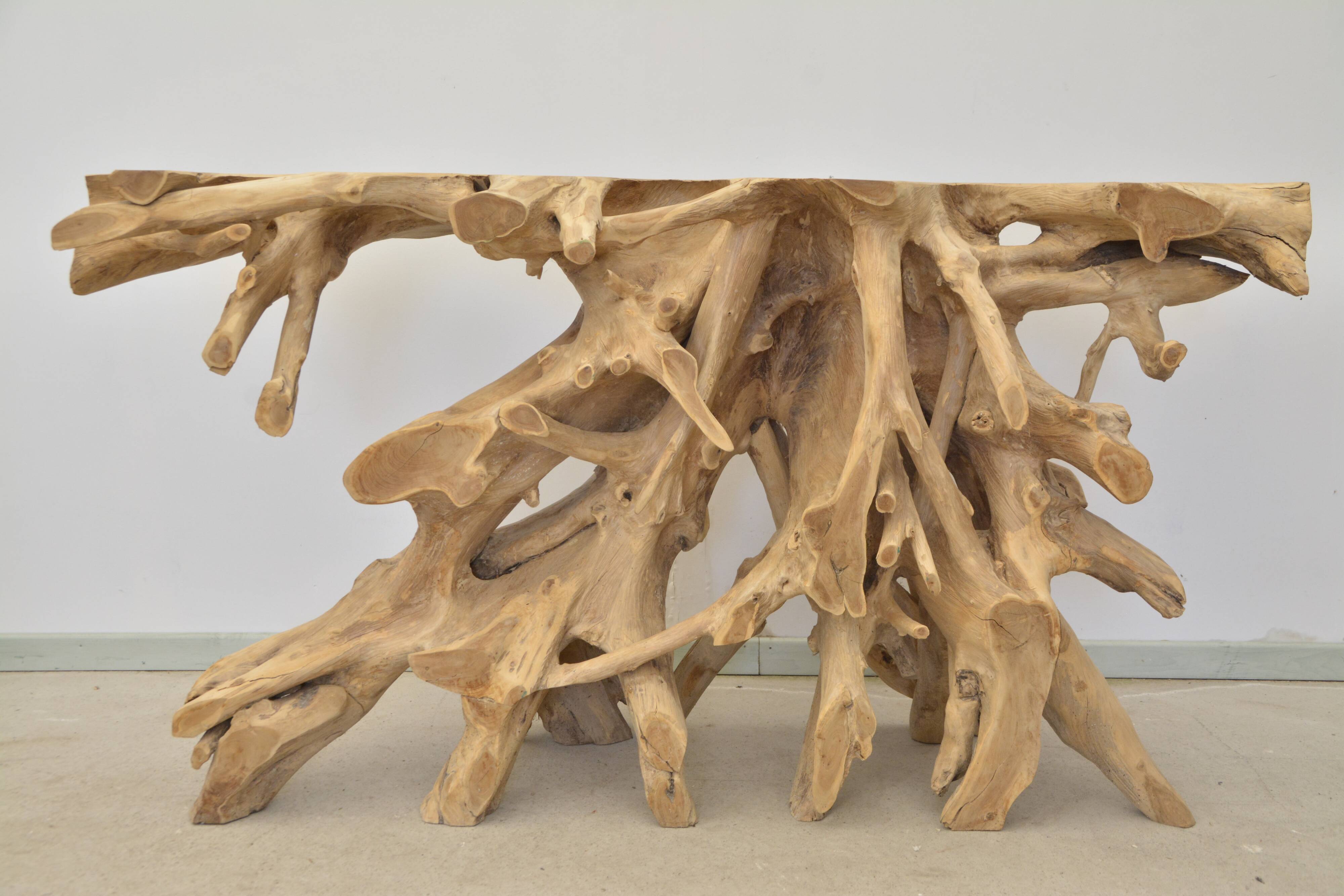Teak root console