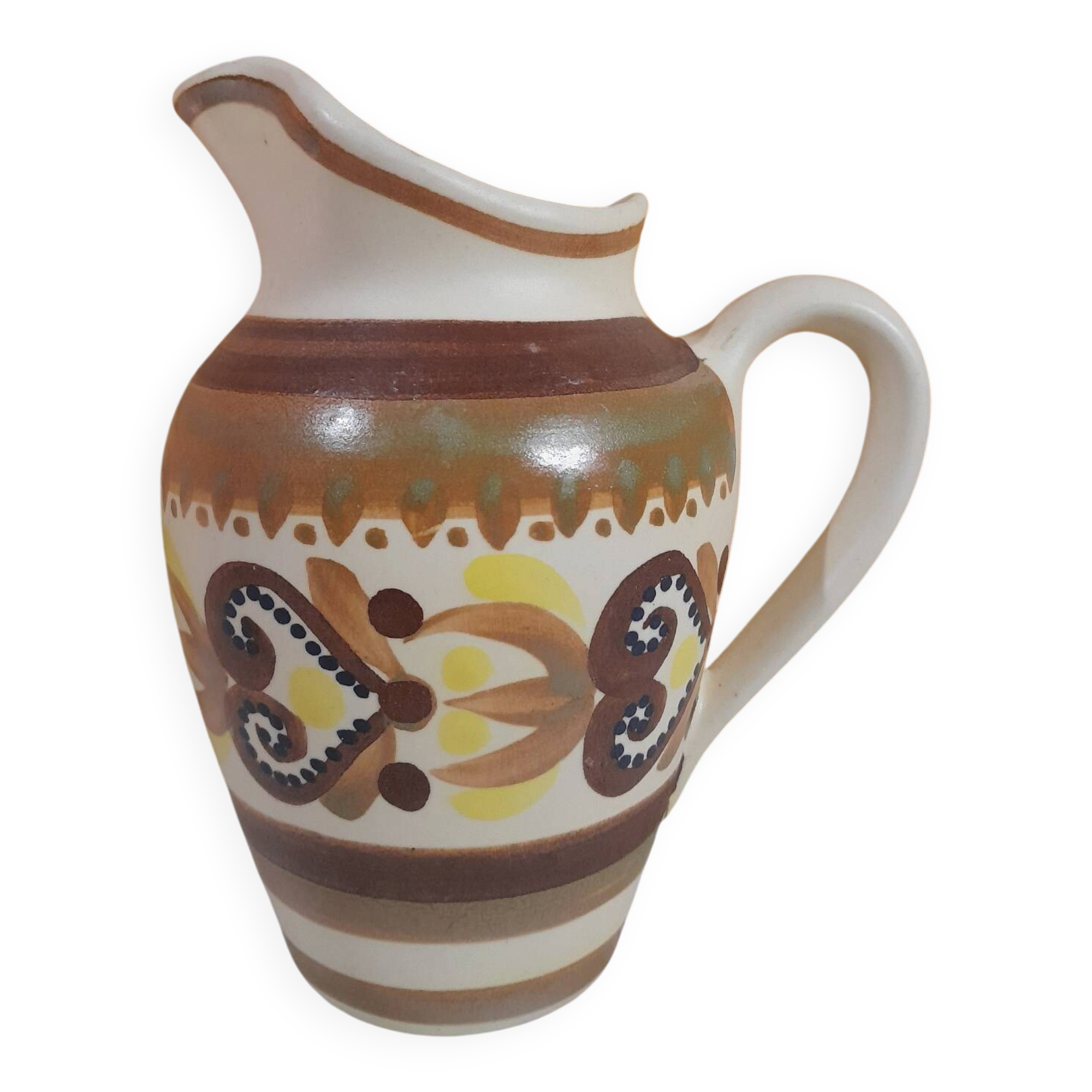 Jug / Creamer high HB Quimper - Hearts & Flowers
