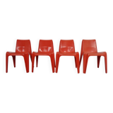 B1171 Fiberglass Stacking Chairs by Helmut Bätzner for Bofinger, 1960s, Set of 4