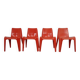 B1171 Fiberglass Stacking Chairs by Helmut Bätzner for Bofinger, 1960s, Set of 4
