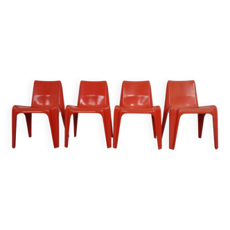 B1171 Fiberglass Stacking Chairs by Helmut Bätzner for Bofinger, 1960s, Set of 4