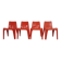 B1171 Fiberglass Stacking Chairs by Helmut Bätzner for Bofinger, 1960s, Set of 4